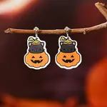 Funny Pumpkin Resin Stud Earrings