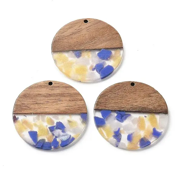 Resin and Walnut Pendants