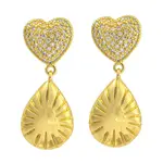 Rack Plating Brass Micro Pave Clear Cubic Zirconia Stud Earrings