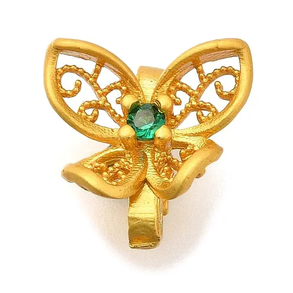 Brass Micro Pave Cubic Zirconia Hook Clasps