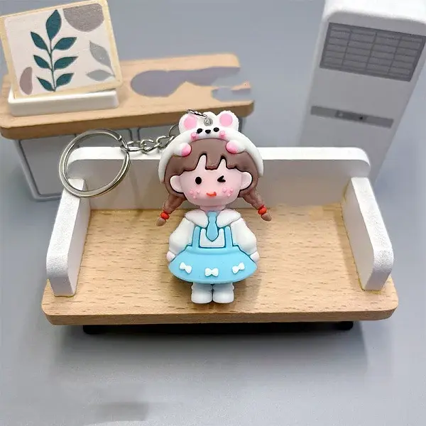 Girl PVC Bag Keychain