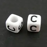 Letter Acrylic European Large Hole Beads