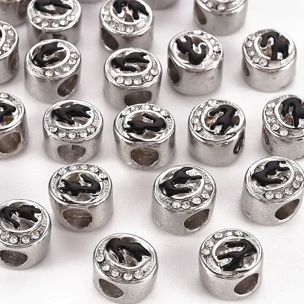 Alloy Enamel European Beads