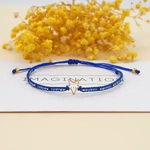 Miyuki Seed Braided Bead Bracelet with Open Star