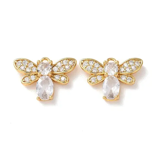 Brass Micro Pave Cubic Zirconia Pendants