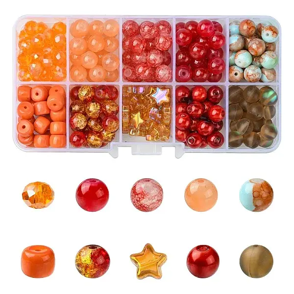 DIY Round Glass Beads Jewelry Making Findings Kits