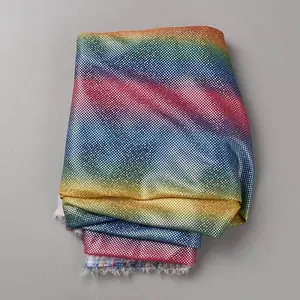 Rainbow Color Laser Polyester Fabric