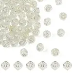 60Pcs Lantern Plating Transparent Acrylic Beads