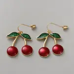 Alloy Enamel Dangle Earrings