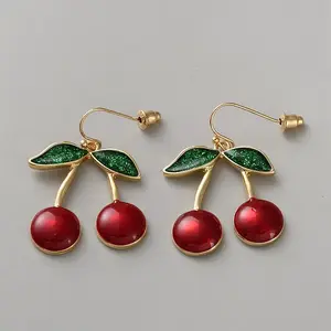 Alloy Enamel Dangle Earrings