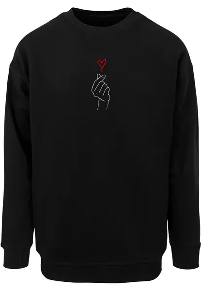 Merchcode Mikina 'K Heart'  červená / čierna / biela