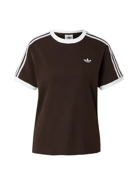 ADIDAS ORIGINALS Tričko  tmavohnedá / biela