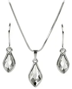 Levien Nadčasová sada náušnic a náhrdelníku Flame Crystal