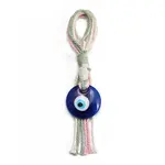 Flat Round with Evil Eye Resin Pendant Decorations