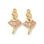 Brass Micro Pave Cubic Zirconia Pendants