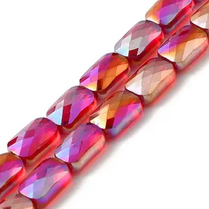Transparent Electroplate Glass Beads Strands
