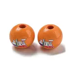 School Theme Printed Wood European Beads