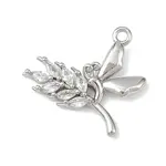 Brass Micro Pave Clear Cubic Zirconia Pendants