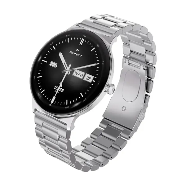 GARETT Smartwatch quantum silver steel chytré hodinky