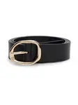 TOMMY HILFIGER Opasky 'Sculpted Buckle'  zlatá / čierna