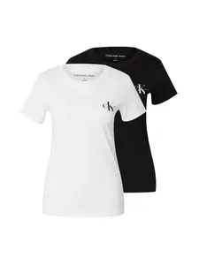 Calvin Klein Jeans Tričko  čierna / biela