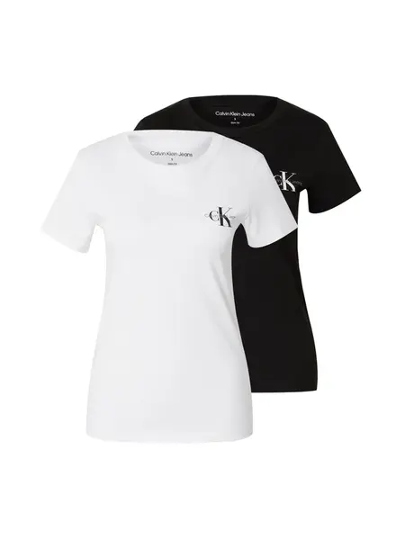 Calvin Klein Jeans Tričko  čierna / biela