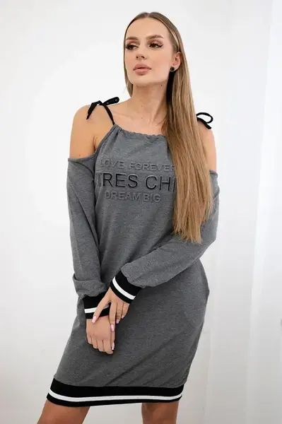 Šaty Tres Chic grafitové