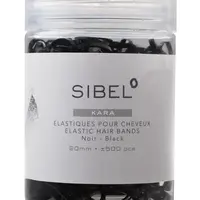 Gumičky do vlasů Sibel Kara Elastic - 20 mm, 500 ks, černé (4432959) + dárek zdarma