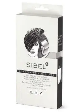 Melírovací pěnová fólie Sibel High-Light 20 x 9,5 cm - stříbrná, 200 ks (4333071) + dárek zdarma