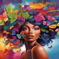 Dřevěné puzzle Květinová dívka A3