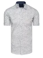 Koszula męska z krótkim rękawem biała Dstreet