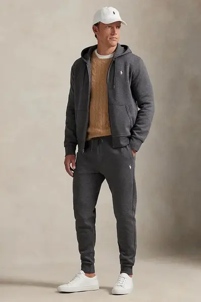 Tepláky Polo Ralph Lauren šedá barva, 710881518