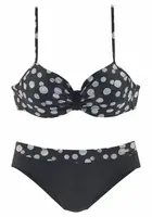 LASCANA Bikiny 'Wire Glue'  čierna / biela