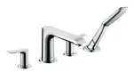 Hansgrohe Metris New - Čtyřotvorová vanová baterie na okraj vany, chrom 31442000