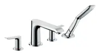 Hansgrohe Metris New - Čtyřotvorová vanová baterie na okraj vany, chrom 31442000