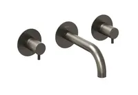 Ravak Espirit - Vanová baterie pod omítku, 3-otvorová instalace, s tělesem, kartáčovaný grafit X070314