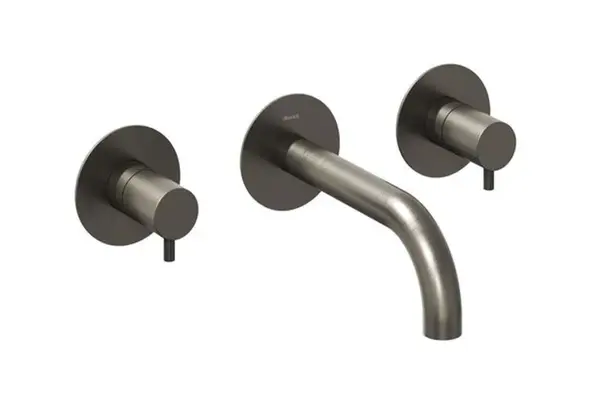 Ravak Espirit - Vanová baterie pod omítku, 3-otvorová instalace, s tělesem, kartáčovaný grafit X070314