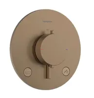 Hansgrohe Ecostat Comfort S - Termostatická baterie pod omítku, pro 2 spotřebiče, kartáčovaný bronz 33718140
