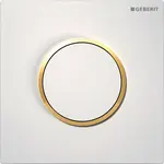 Geberit Splachovací systémy - Pneumatické ovládání splachování pisoáru typ 10, bílá/zlatá 116.015.KK.1