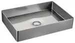 Sapho Aurum - Umyvadlo 50x35 cm, bez přepadu, broušený nerez AU403