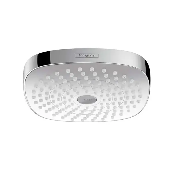 Hansgrohe Croma Select E - Hlavová sprcha 180, 2 proudy, EcoSmart 9 l/min, bílá/chrom 26528400