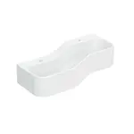 Geberit Bambini - Dvojumyvadlo pro děti, 90x39 cm, levé, bez přepadu, 2 otvory pro baterii, alpská bílá 502.973.00.1