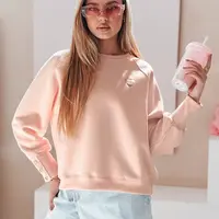 Bluza damska oversize z sercami LOVELISA różowa Dstreet