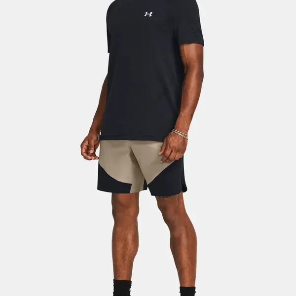 Pánské kraťasy Under Armour UA Peak Woven Hybrid Short-BRN - Pánské