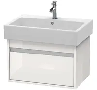 Duravit Ketho - Umyvadlová skříňka 41x65x44 cm, 1 zásuvka, lesklá bílá KT668402222