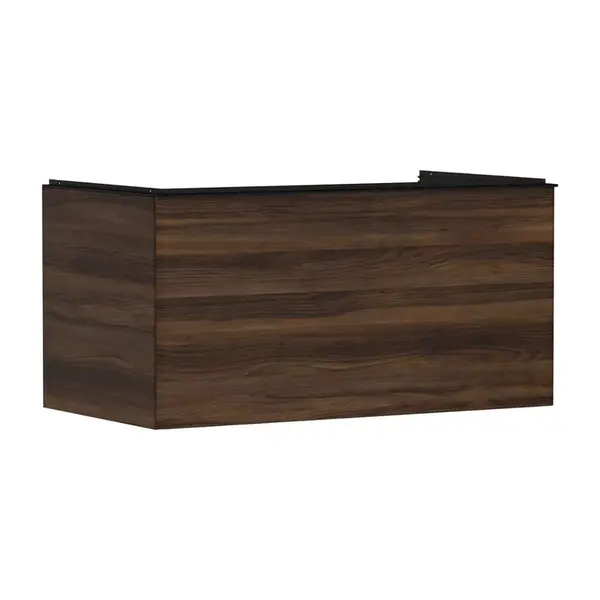 Hansgrohe Xelu Q - Umývadlová skrinka, 50x98x55 cm, 1 zásuvka, tmavý orech/matná čierna 54061670