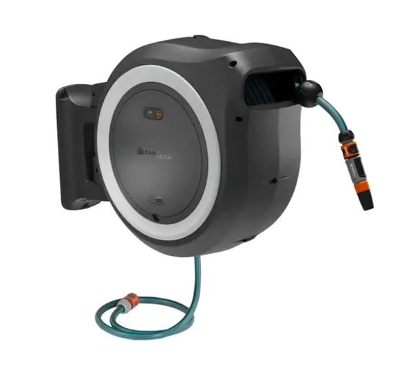 Gardena PowerRoll - 18V AKU bubnový navíječ PowerRoll XXL, s hadicí 40 m, bez baterie a nabíječky, bílá 18647-55