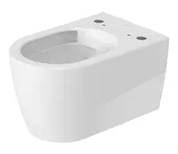 Duravit ME by Starck - Závesné WC pre bidetovu dosku SensoWash, Rimless, s WonderGliss, alpská biela 25295900001