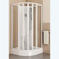 Ravak Supernova - Sprchový box 91x91 cm, s vaničkou a príslušenstvom, biela/Grape 80677112ZG