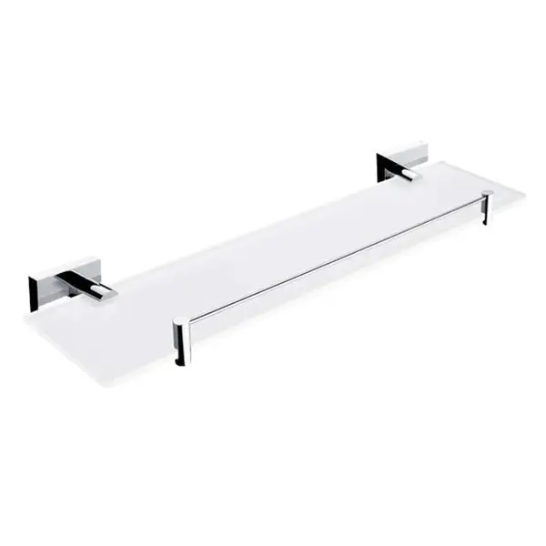 Nimco Keira - Polica s ohrádkou, 50 cm, matované sklo/chróm KE 22091BX-50-26